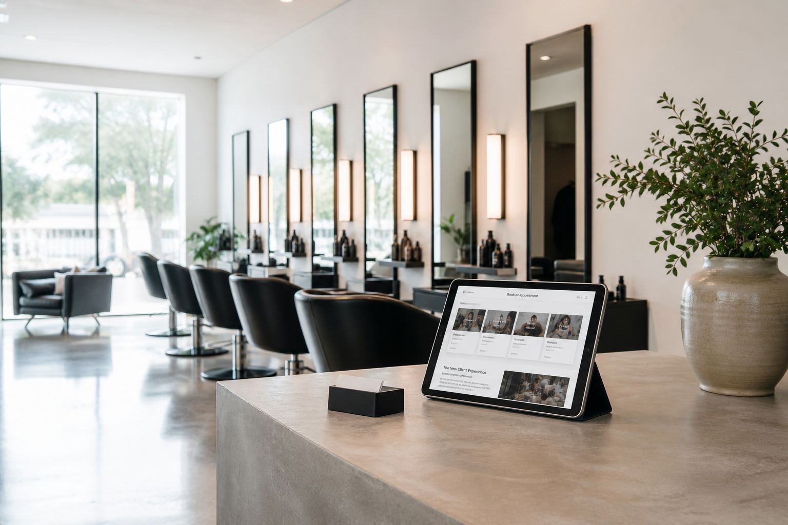 A quiet salon