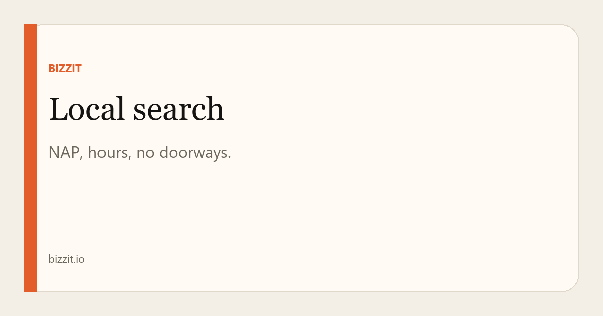 NAP consistency: one name, one address, one phone — Bizzit guide