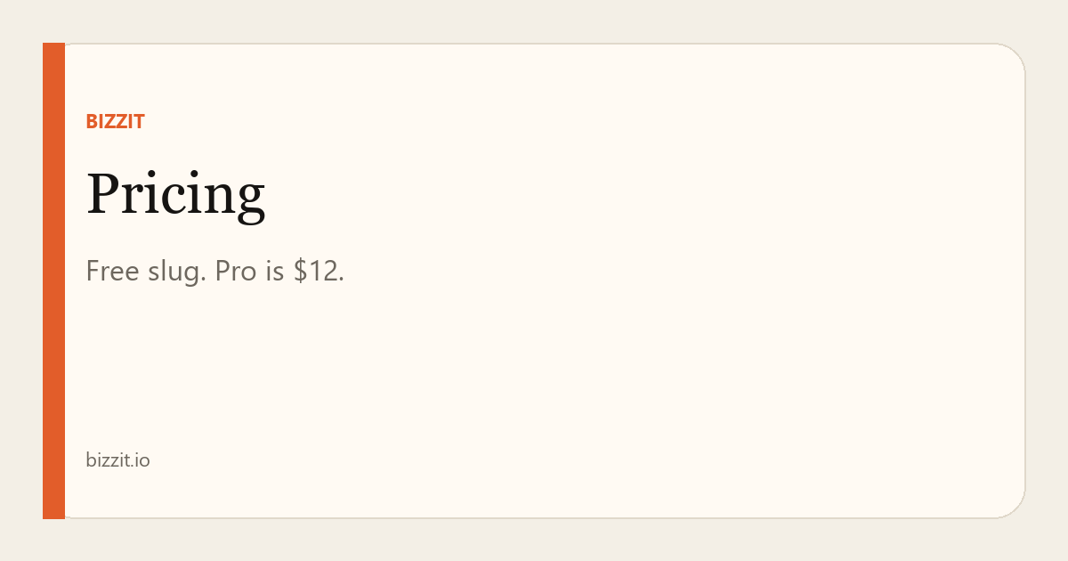 What Bizzit Pro includes at $12 a month — Bizzit guide
